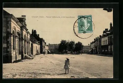 AK Baugy, Place Nationale, cote Sud-Ouest