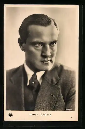 AK Schauspieler Hans Stüwe im Anzug