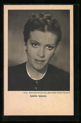 AK Schauspielerin Sybille Schmitz, Portraitfoto