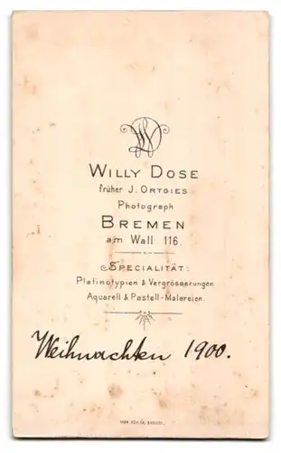 Fotografie Willy Dose, Bremen, Am Wall 116, Junges Paar in hübscher Kleidung