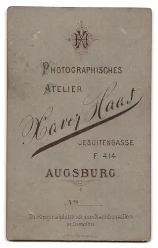 Fotografie Xaver Haas, Augsburg, Bürgerlicher Herr mit grauem Vollbart