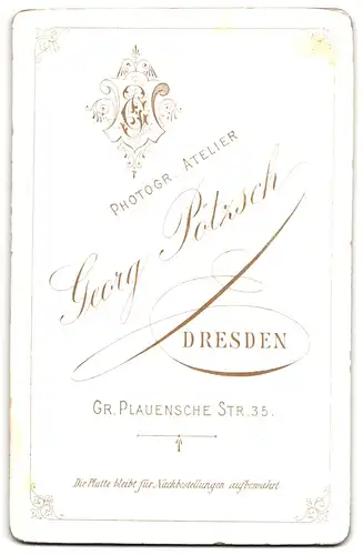 Fotografie Georg Pötzsch, Dresden, Gr. Plauensche Strasse 35, Älterer Herr im Dreiteiler