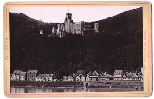 Fotografie Römmler & Jonas, Dresden, Ansicht Capellen, Blick auf das Schloss Stolzenfels und den Ort