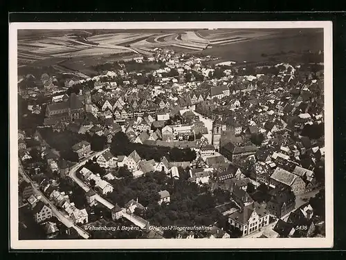 AK Weissenburg /Bayern, Fliegeraufnahme der Ortschaft