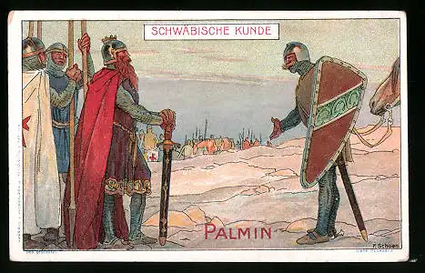Sammelbild Palmin feinstes Cocosfett, H. Schlinck & Cie. AG., Hamburg, Schwäbische Kunde, Serie 121, Bild 6