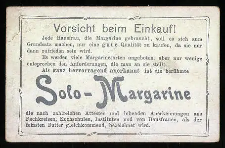 Sammelbild Solo-Margarine, Münchhausen: Jagd auf Wildenten