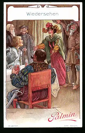 Sammelbild Palmin feinste Pflanzenbutter, H. Schlinck & Cie., Mannheim, Wiedersehen, Ritter