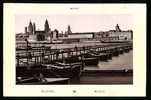 Kaufmannsbild Maison R. S. Hudson, Liverpool, Blick auf Mainz