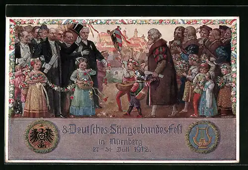 AK Nürnberg, VIII. Deutsches Sängerbundesfest 1912, Eröffnung