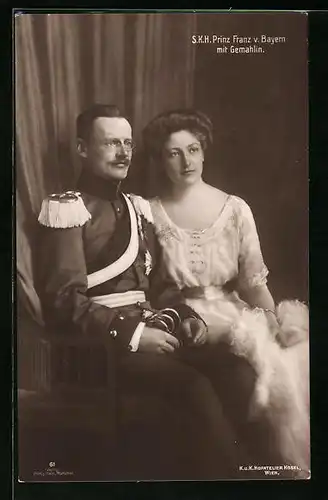 AK Prinz Franz von Bayern mit Gemahlin