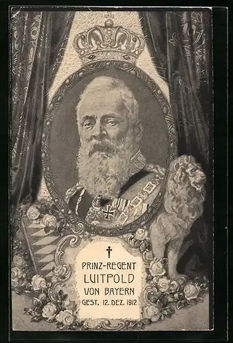 AK Gerahmtes Portrait von Prinzregent Luitpold