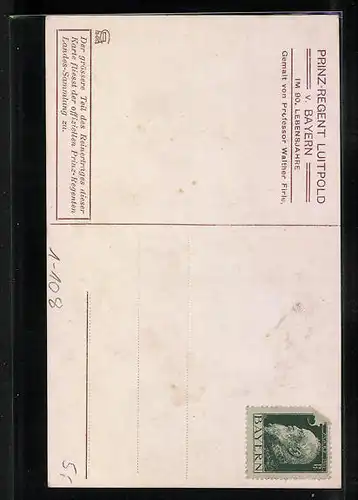 Künstler-AK Prinzregent Luitpold im Profil