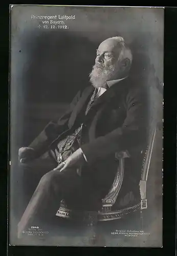 AK Prinzregent Luitpold auf Stuhl