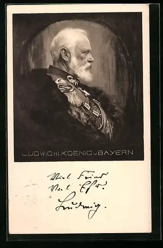 AK Ludwig III. König von Bayern in Uniform