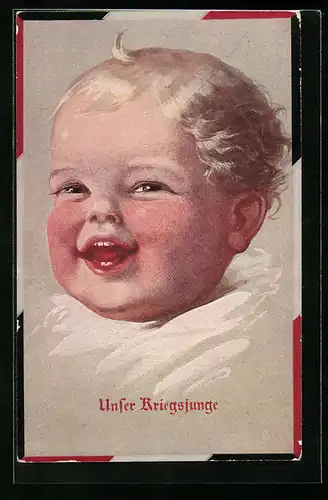 AK Unser Kriegsjunge, Gesicht eines Kleinkindes
