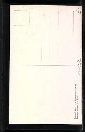 AK Papst Pius XI. ein Dokument unterschreibend