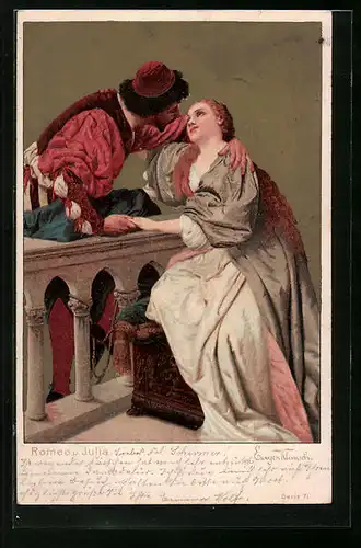 AK Szene aus Romeo und Julia von William Shakespeare