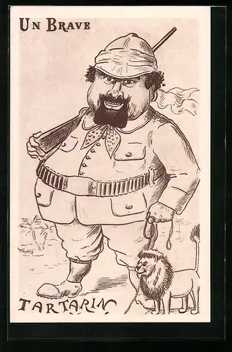 AK Alphonse Daudet`s liter. Gestalt Tartarin von Tarascon