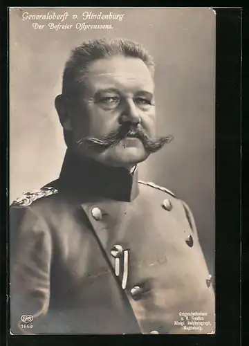 AK Generaloberst Paul von Hindenburg in Uniform