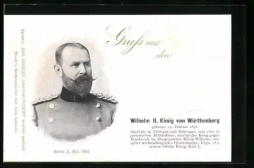 AK Wilhelm II. König von Württemberg