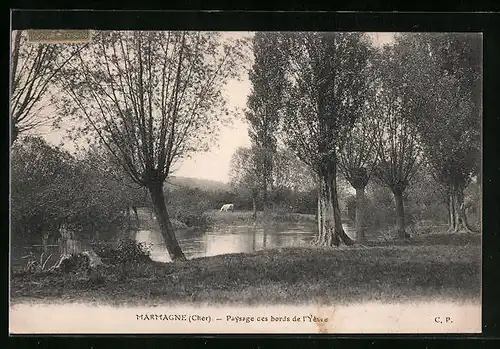 AK Marmagne, Paysage ces bords de l`Yèvre