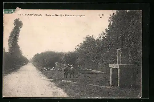 AK Allogny, Route de Neuvy - Fontaine St-Sulpice