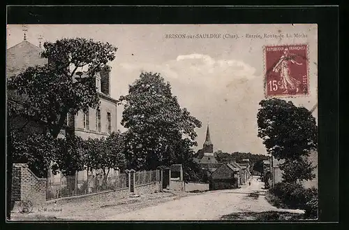AK Brinon-sur-Sauldre, Entree, Route de la Mothe