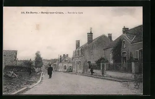 AK Bengy-sur-Craon, Rue de la Gare