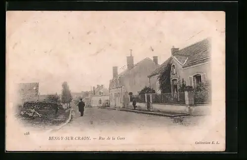 AK Bengy-sur-Craon, Rue de la Gare