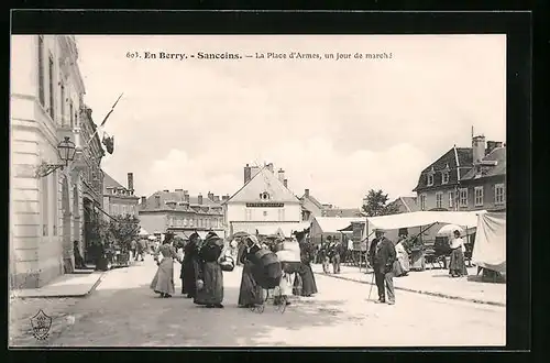 AK Sancoins, La Place d`Armes, un jour de marche