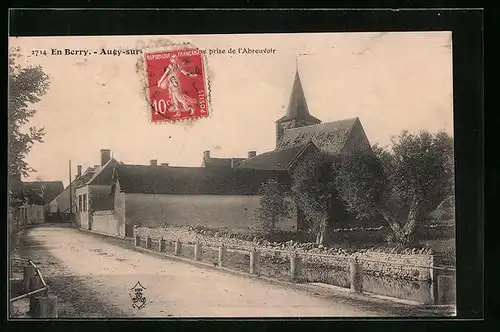 AK Augy-sur-Aubois, Rue prise del`Abreuvoir