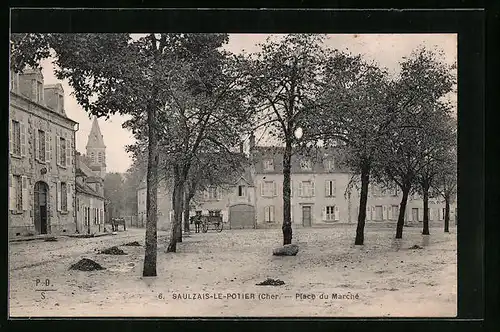AK Saulzais-le-Potier, Place du Marche