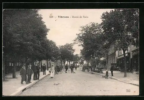 AK Vierzon, Route de Paris