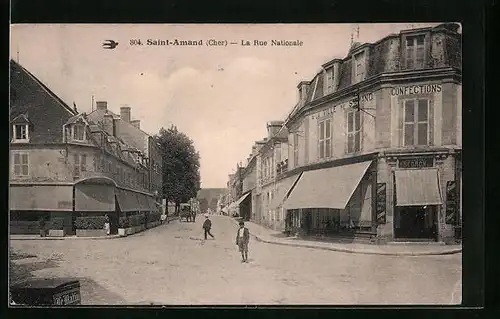AK St-Amand-Montrond, la Rue Nationale