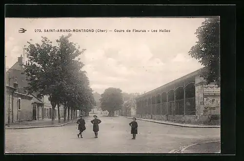 AK St-Amand-Montrond, Cours de Fleurus - les Halles