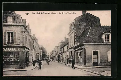 AK St-Amand, la Rue d`Austerlitz