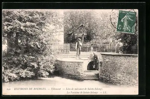 AK Villemont, La Fontaine de Sainte-Solange