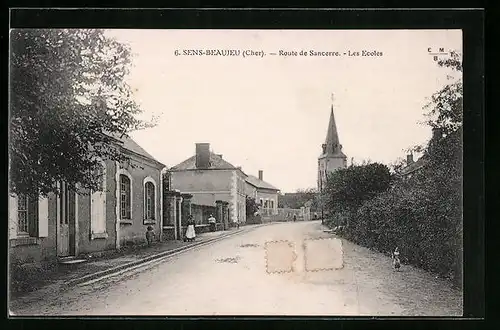 AK Sens-Beaujeu, Route de Sancerre - Les Ecoles