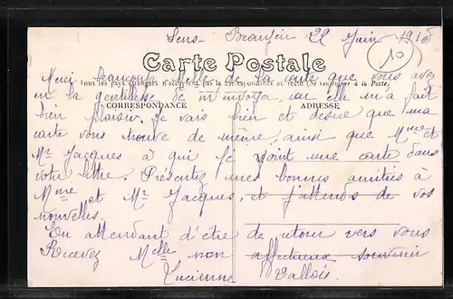 AK Sens-Beaujeu, Route de Sancerre - Les Ecoles