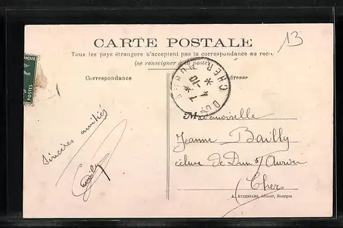 AK Saint-Amand-Montrond, Rue d`Austerlitz