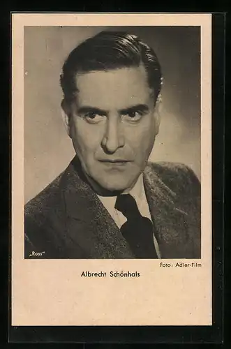AK Schauspieler Alfred Schönhals im Anzug
