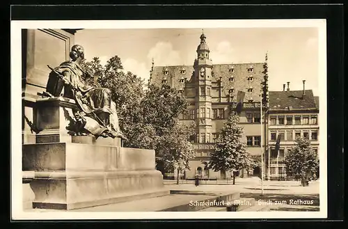 AK Schweinfurt /Main, Blick zum Rathaus