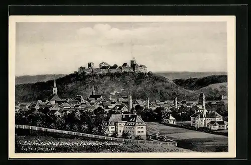 AK Bad Neustadt a. d. Saale, Ortsansicht mit Kaiserpfalz Salzburg