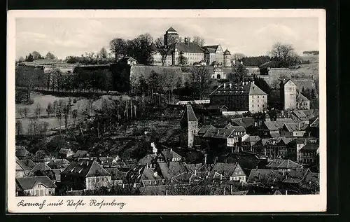 AK Kronach, Teilansicht mit Festung Rosenberg