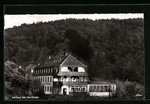 AK Schönau bei Gemünden, Gaststätte Zum alten Forsthaus