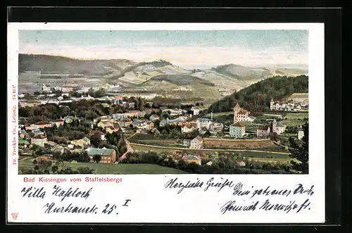 AK Bad Kissingen, Ortsansicht vom Staffelsberge