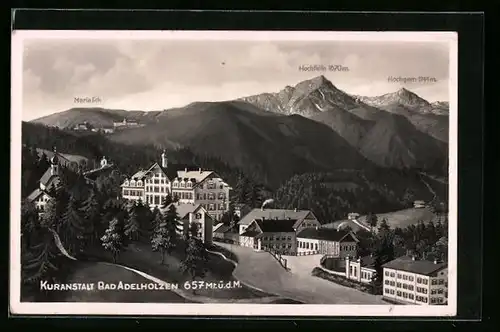 AK Bad Adelholzen, Kuranstalt aus der Vogelschau