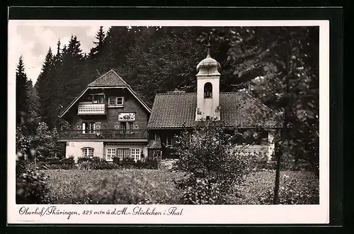 AK Oberhof i. Thür., Gasthaus Glöckchen im Tal