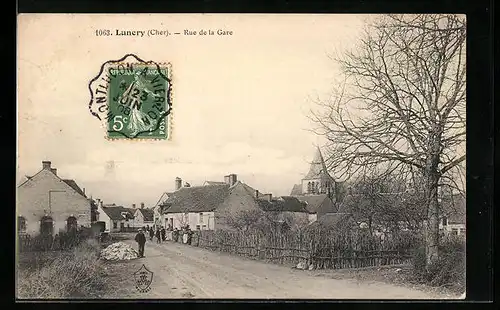AK Lunery, Rue de la Gare
