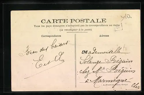 AK Lunery, Rue de la Gare